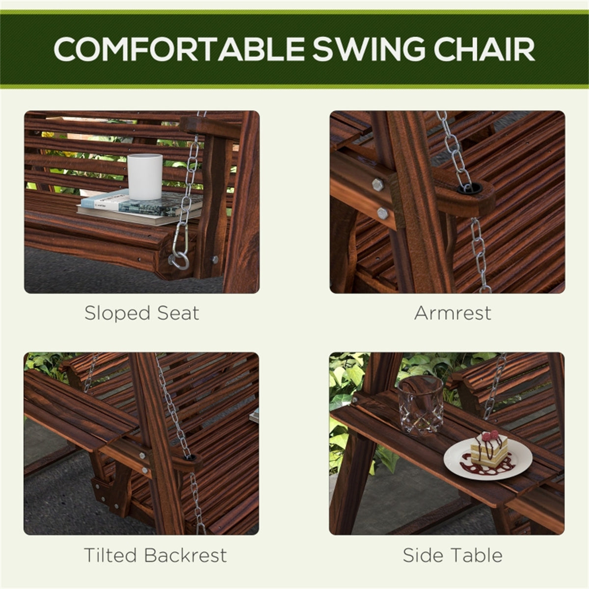 2-Seat Outdoor Swing Chair - Decoration - Quality Life