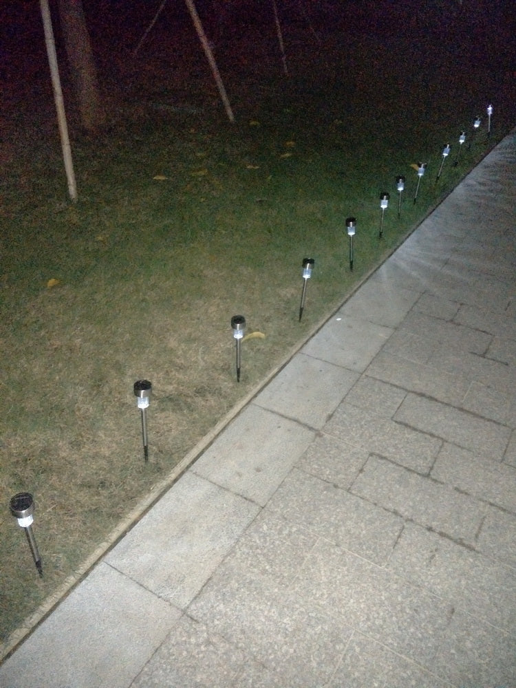 10pcs 5W High Brightness Solar Power LED Lawn Lamps with Lampshades White & Silver 0e7rxg-c0