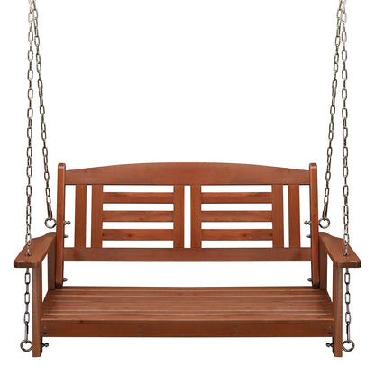 112*53*52cm  500lbs With Chain Double Wooden Swing Reddish Brown 0e7rxg-c0