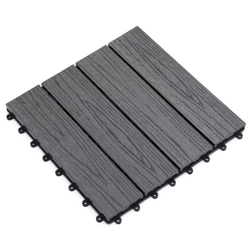 12" x 12" Interlocking Deck Tiles, Pack of 11 Outdoor Flooring Patio Tiles-Grey-AS ( Amazon Shipping)（Prohibited by WalMart） 0e7rxg-c0