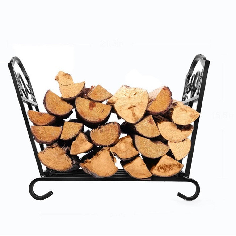 Folding Log Storage Rack, Log Holder Firewood Racks,Black 0e7rxg-c0