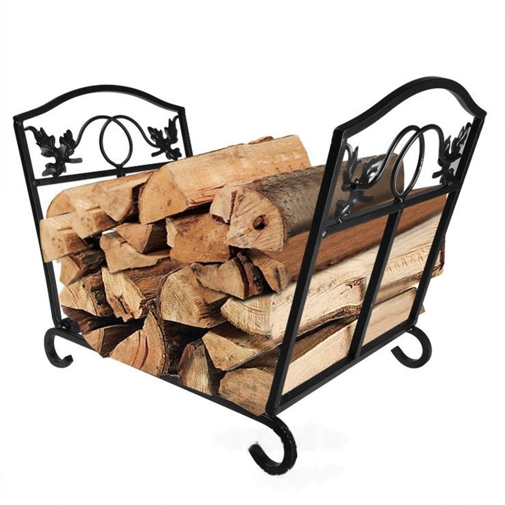 Folding Log Storage Rack, Log Holder Firewood Racks,Black 0e7rxg-c0