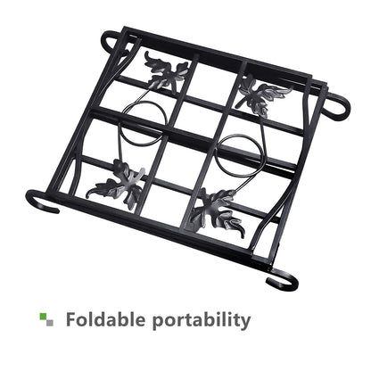 Folding Log Storage Rack, Log Holder Firewood Racks,Black 0e7rxg-c0