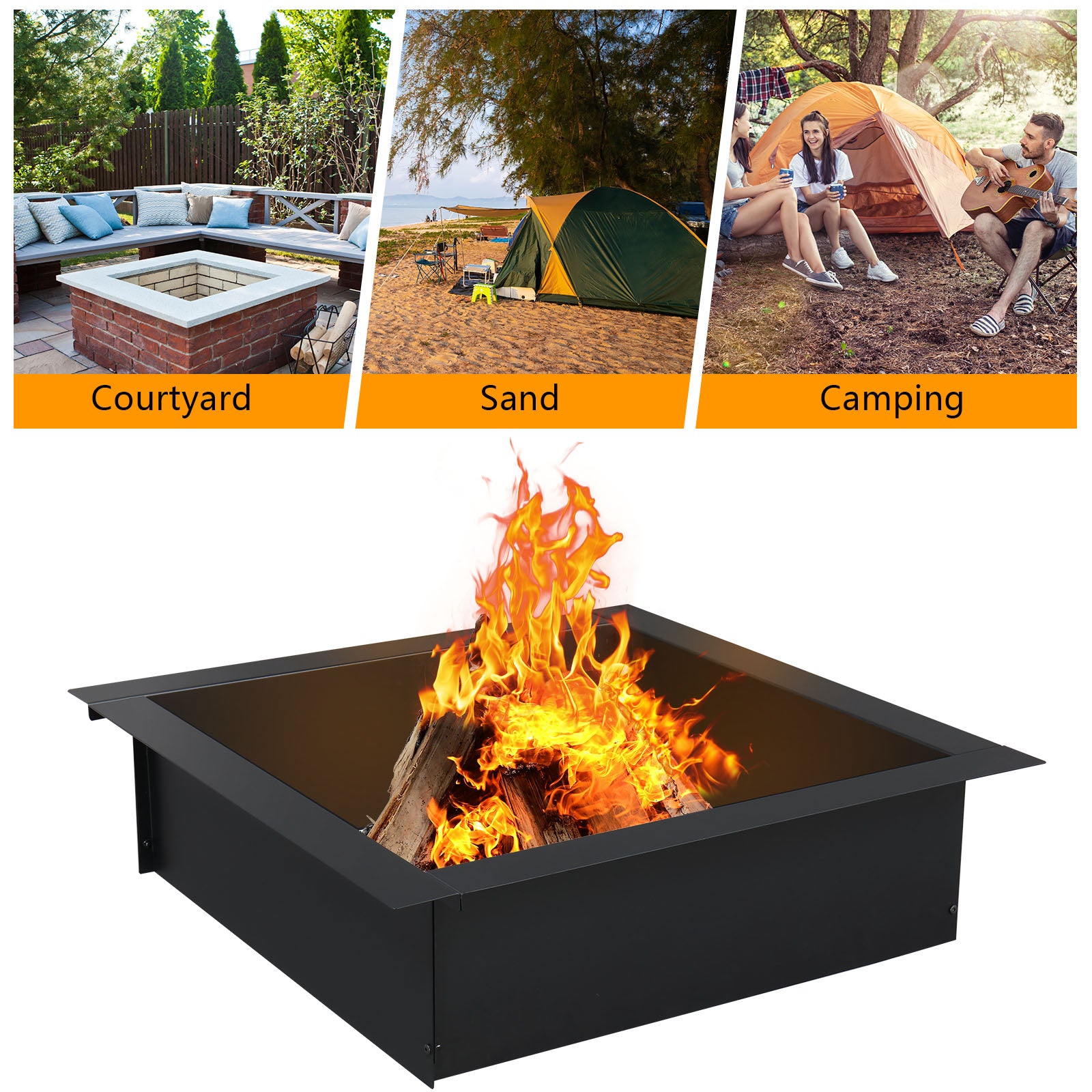 36" x 36" Square Fire Pit Ring 0e7rxg-c0