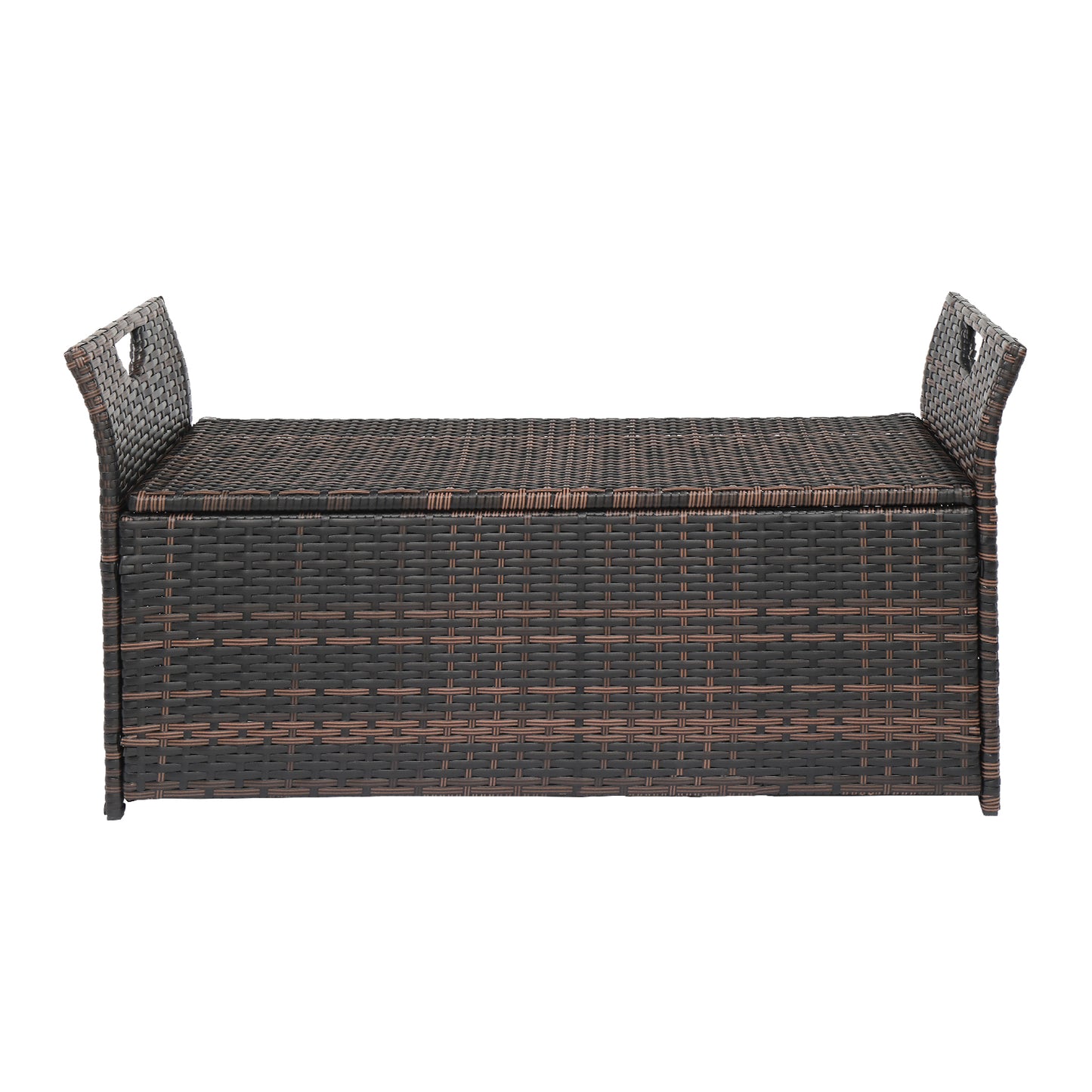 106*52*46cm Iron Frame Can Accommodate Brown Gradient Footstool Locker Rattan Locker 0e7rxg-c0