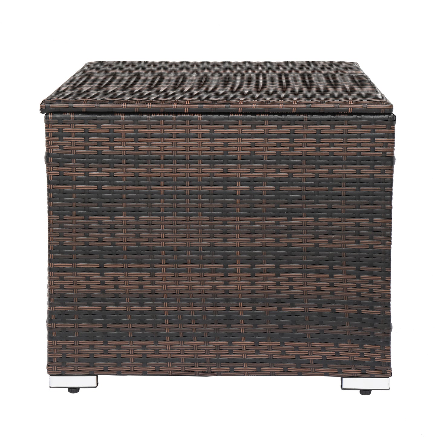 71*71*60.5cm Square Brown Gradient Iron Frame Can Be Stored Rattan Locker 0e7rxg-c0