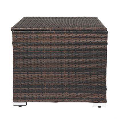 71*71*60.5cm Square Brown Gradient Iron Frame Can Be Stored Rattan Locker 0e7rxg-c0