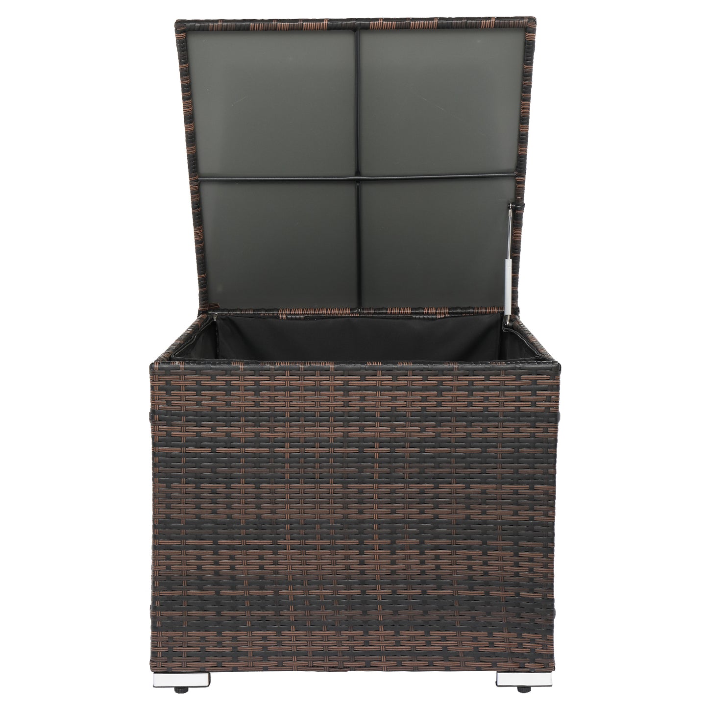 71*71*60.5cm Square Brown Gradient Iron Frame Can Be Stored Rattan Locker 0e7rxg-c0