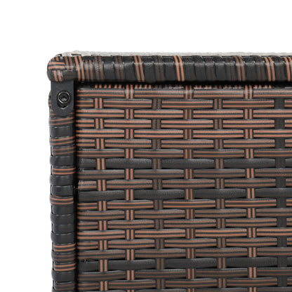 71*71*60.5cm Square Brown Gradient Iron Frame Can Be Stored Rattan Locker 0e7rxg-c0