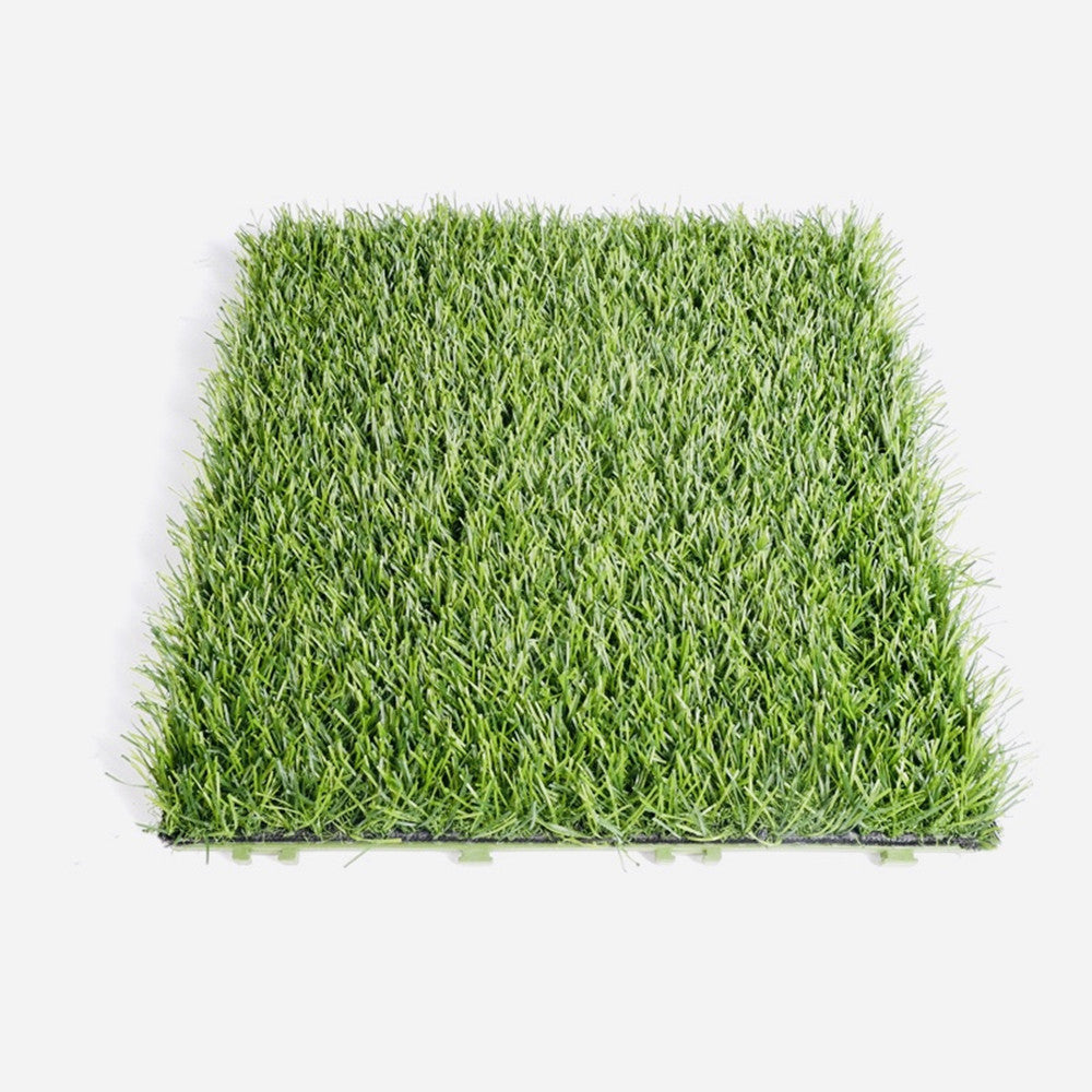 Artificial Realistic Grass Tiles, Grass Interlocking Synthetic Thick Turf Flooring，8Pcs 12"Lx12"W 0e7rxg-c0