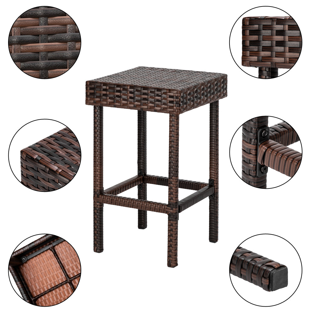 Bar Stool-Table and Chair Set of 4 Brown Gradient（Only 4 bar chairs included） 0e7rxg-c0