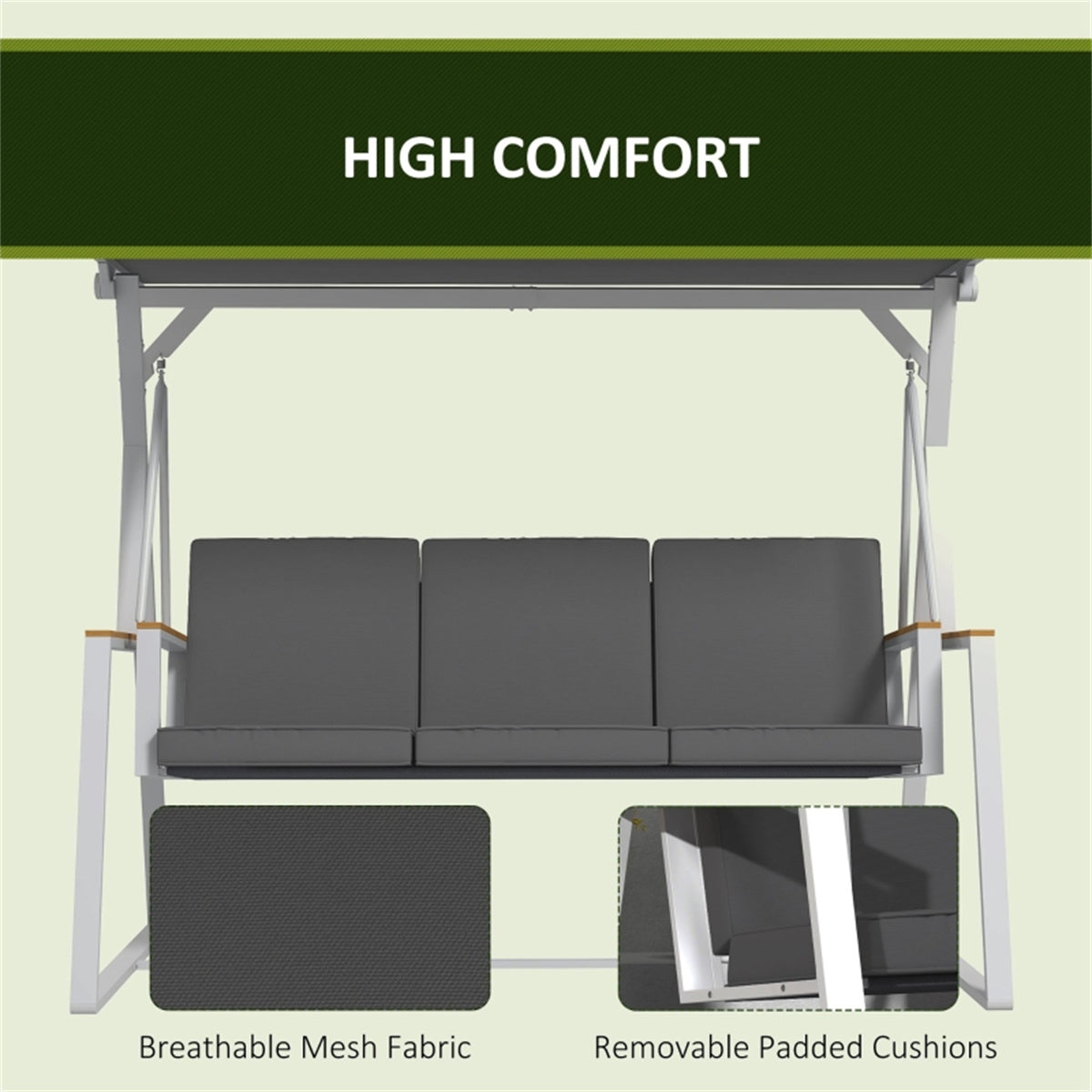 3-Seat Outdoor Porch Swing 0e7rxg-c0