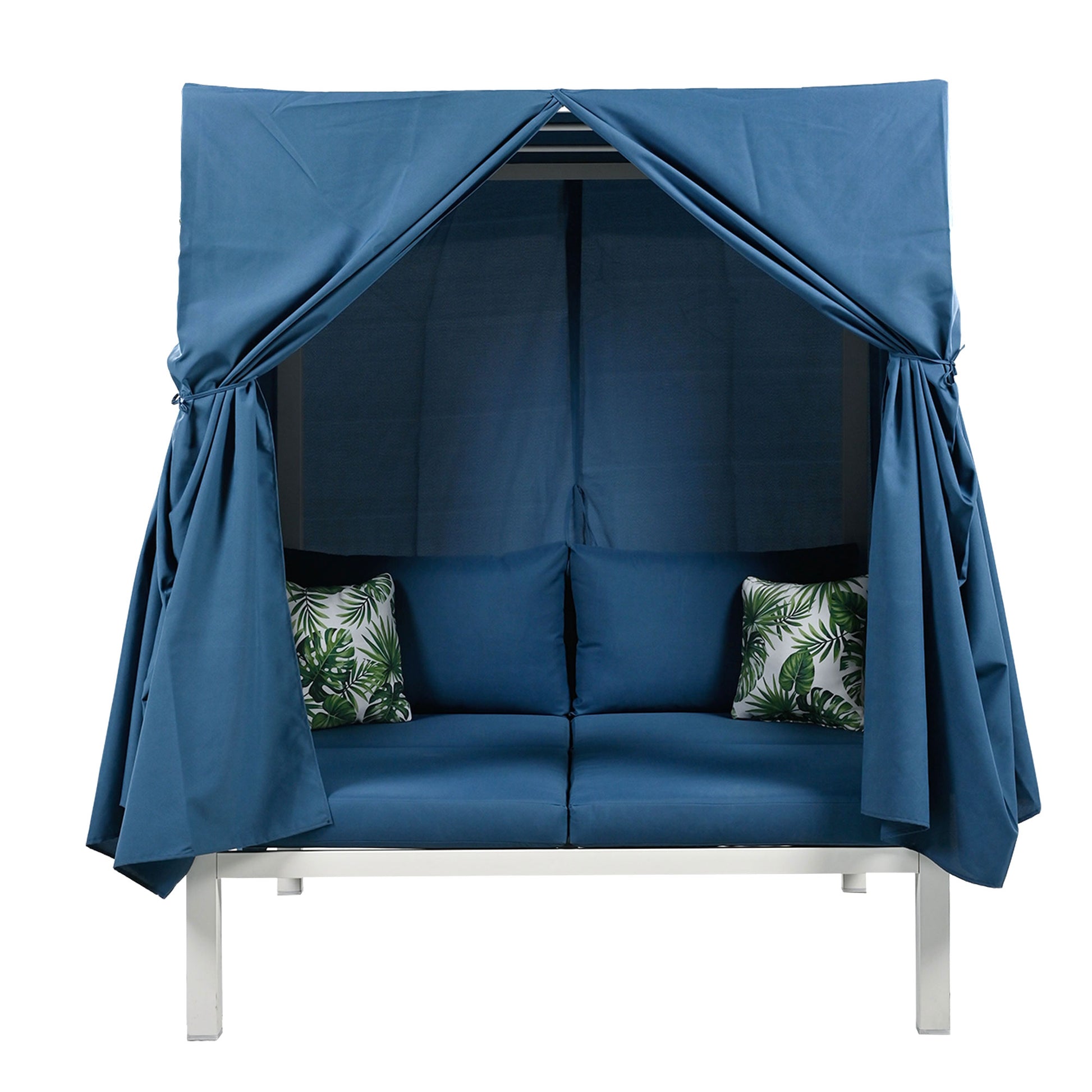 Outdoor Patio Sunbed with Curtains, High Comfort, Suitable for Multiple Scenarios 0e7rxg-c0