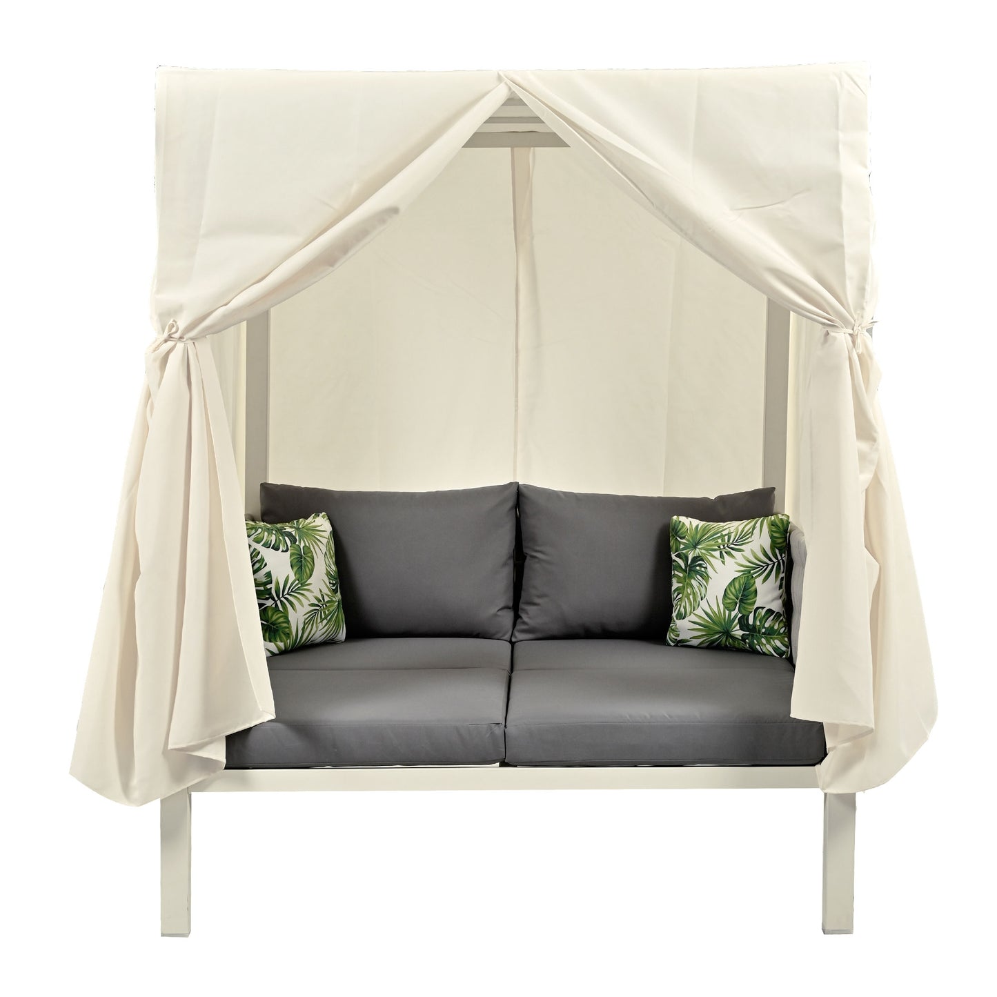 Outdoor Patio Sunbed with Curtains, High Comfort, Suitable for Multiple Scenarios 0e7rxg-c0