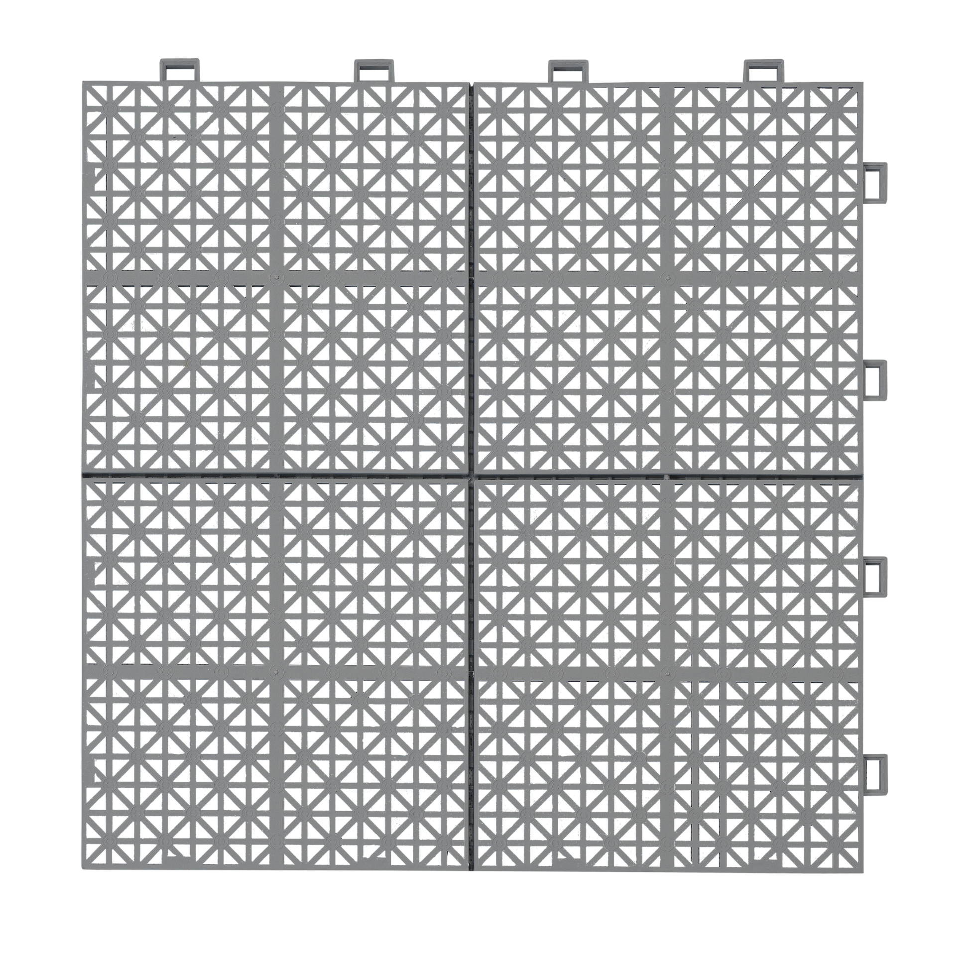 12 x 12 Inch Gray Interlocking Deck Tiles Plastic Waterproof Outdoor All Weather Anti-slip Bathroom Shower Balcony Porch Strong Weight Capacity Upto 6613 LBS, Rosette Pattern Pack of 12 0e7rxg-c0