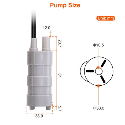 12V Submersible Water Pump with 16.4ft Max Lift 1000L/H Flow Rate for Garden Sprinklers Lawn Shower Tour Vehicles（No shipments on weekends） 0e7rxg-c0