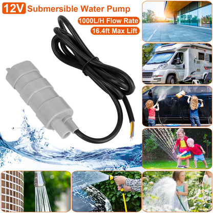 12V Submersible Water Pump with 16.4ft Max Lift 1000L/H Flow Rate for Garden Sprinklers Lawn Shower Tour Vehicles（No shipments on weekends） 0e7rxg-c0