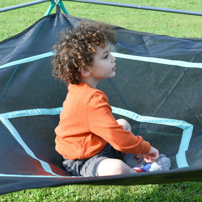 13ft Geometric Dome Climber Play Center, Kids Climbing Dome Tower with Hammock, Rust & UV Resistant Steel Supporting 1000 LBS 0e7rxg-c0