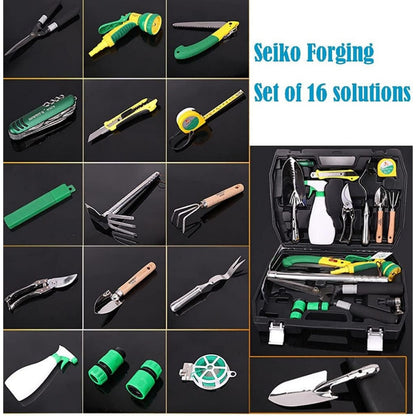 Garden Tools Set,18 Piecegarden Tools For Gardening,garden Tools For Digging, Gardening Hand Tools Set With Carrying Case, Ergonomic Very Suitable For Pruning,Very Suitable For Pruning,Digging,Weeding 0e7rxg-c0