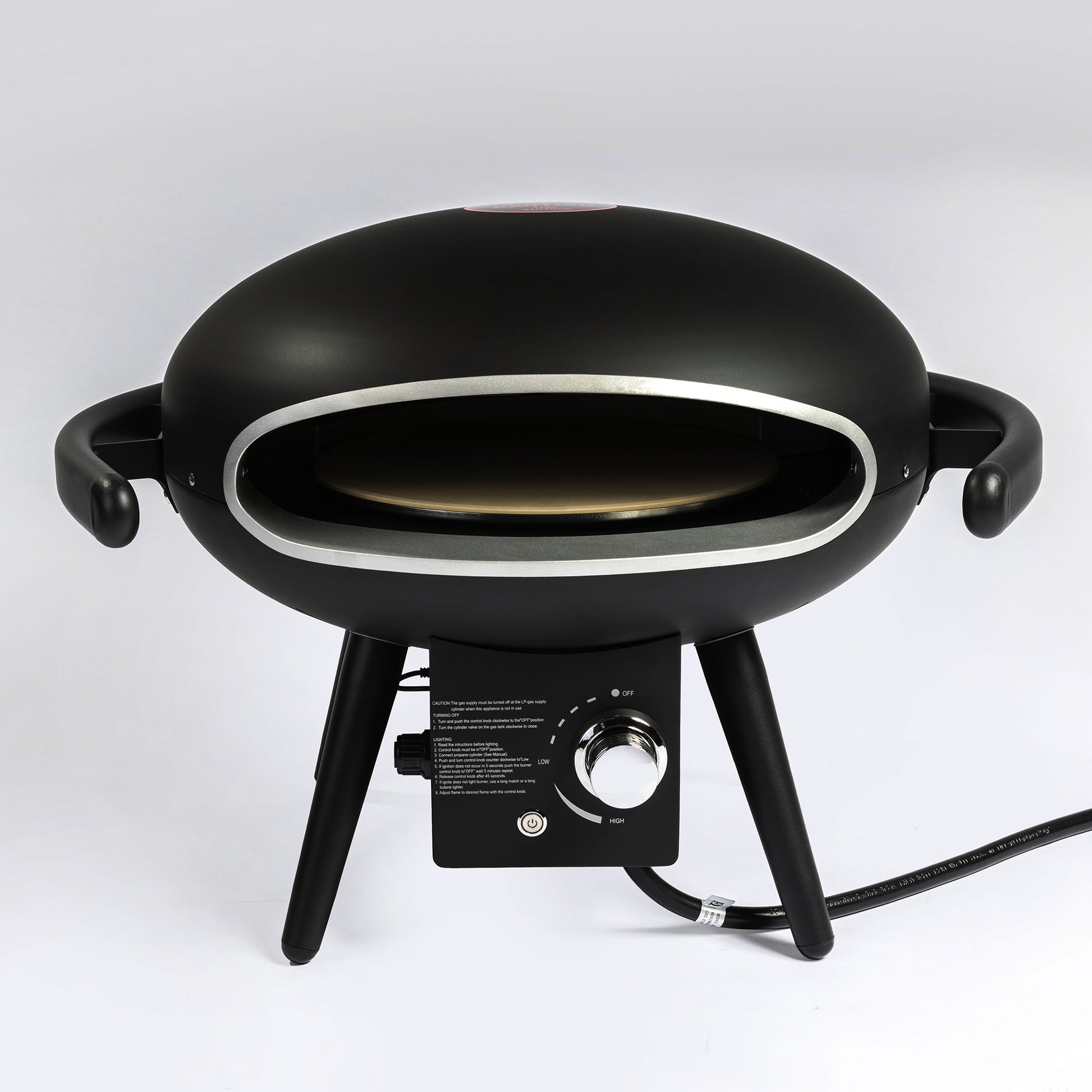 Gas Pizza Oven, Propane Outdoor Pizza Oven, Portable Pizza Oven For 12 Inch Pizzas, With Gas Hose & Regulator 0e7rxg-c0