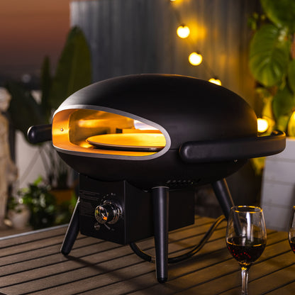 Gas Pizza Oven, Propane Outdoor Pizza Oven, Portable Pizza Oven For 12 Inch Pizzas, With Gas Hose & Regulator 0e7rxg-c0