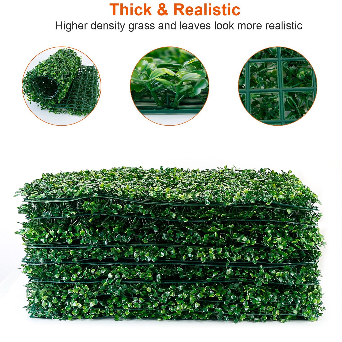 12Pcs 23.6x15.75in Artificial Boxwood Topiary Hedge Plant Grass Backdrop Fence Privacy Screen Grass Wall Decoration For Balcony Garden Fence--(No shipments on weekends) 0e7rxg-c0