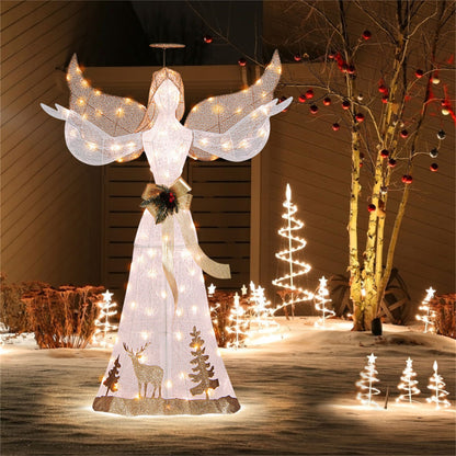 5-foot Christmas angel with 100 warm white lights 0e7rxg-c0