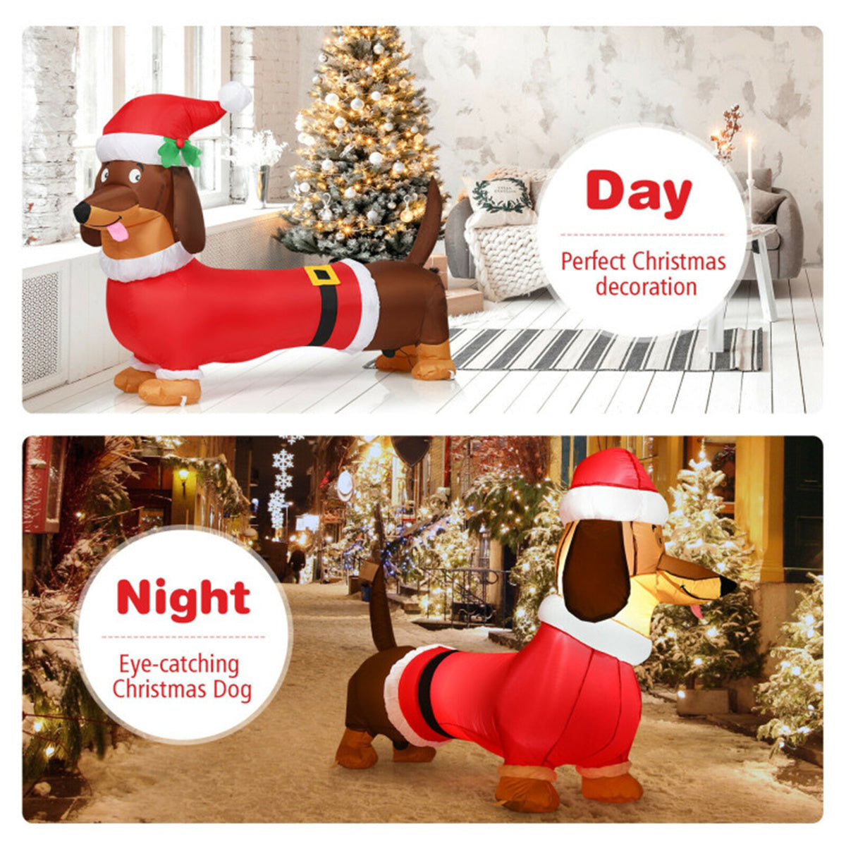 5 Feet Christmas decoration Inflatable Christmas Dog   ﻿ 0e7rxg-c0