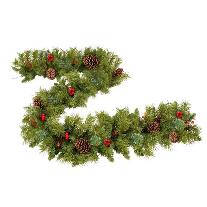 Pre-lit Xmas Tree Artificial Christmas 4-Piece Set,Garland, Wreath and Set of 2 3FT Entrance Trees X-mas with LED Lights, Christmas Tree 0e7rxg-c0