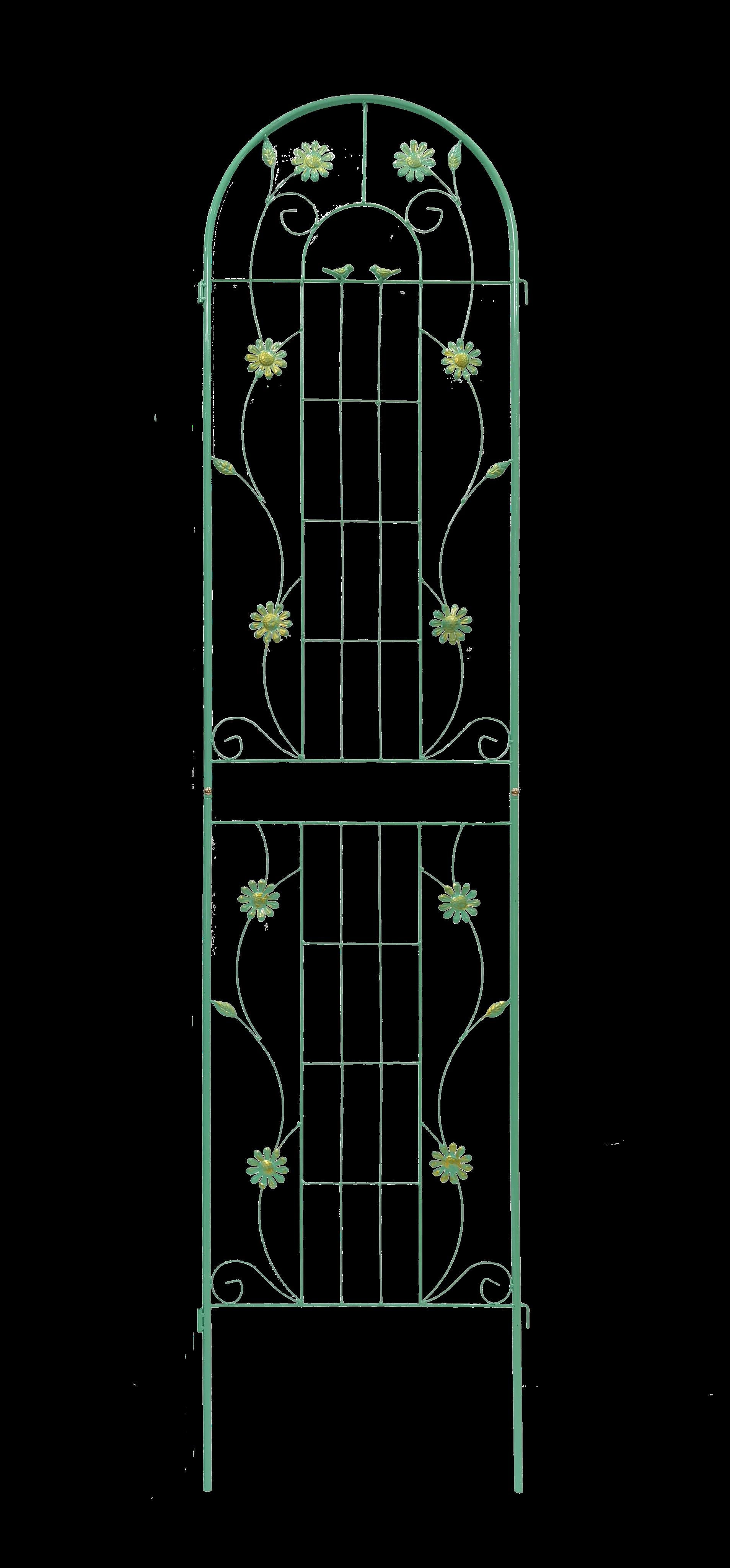 2 Pack Metal Garden Trellis 86.7" x 19.7" Rustproof Trellis for Climbing Plants Outdoor Flower Support Green 0e7rxg-c0