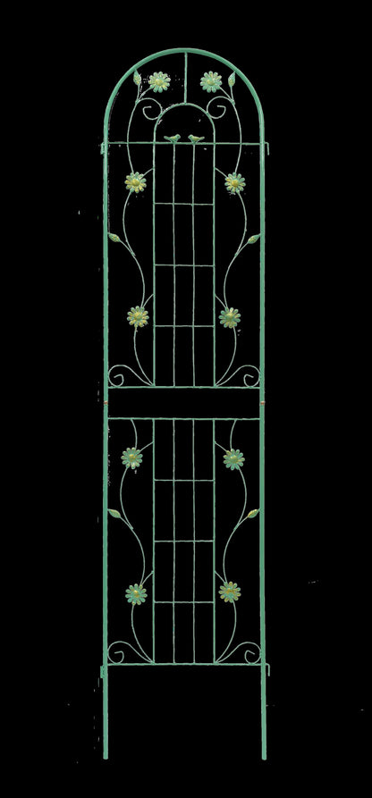 2 Pack Metal Garden Trellis 86.7" x 19.7" Rustproof Trellis for Climbing Plants Outdoor Flower Support Green 0e7rxg-c0