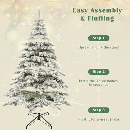 7.5ft Artificial Christmas Tree with 400 LED Lights and 1050 Bendable Branches, Christmas Tree Holiday Decoration, Creative Decorated Trees, Xmas Tree Christmas Decorations 0e7rxg-c0