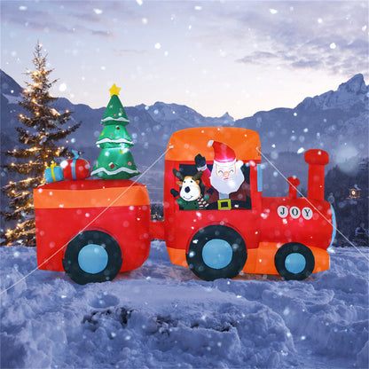 8.6 feet Christmas inflatable train Christmas decorations 0e7rxg-c0