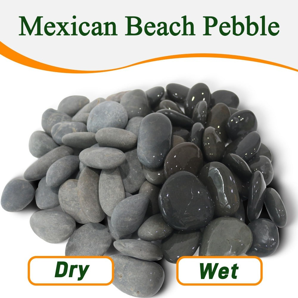 18 LB Mexican Beach Pebbles, 1-2 Inch Decorative River Rocks for Landscaping Garden Paving Plant Rocks Crafting Walkways Backyard, Decorative Stone and Natural Unpolished Bulk Rocks, Grey 0e7rxg-c0