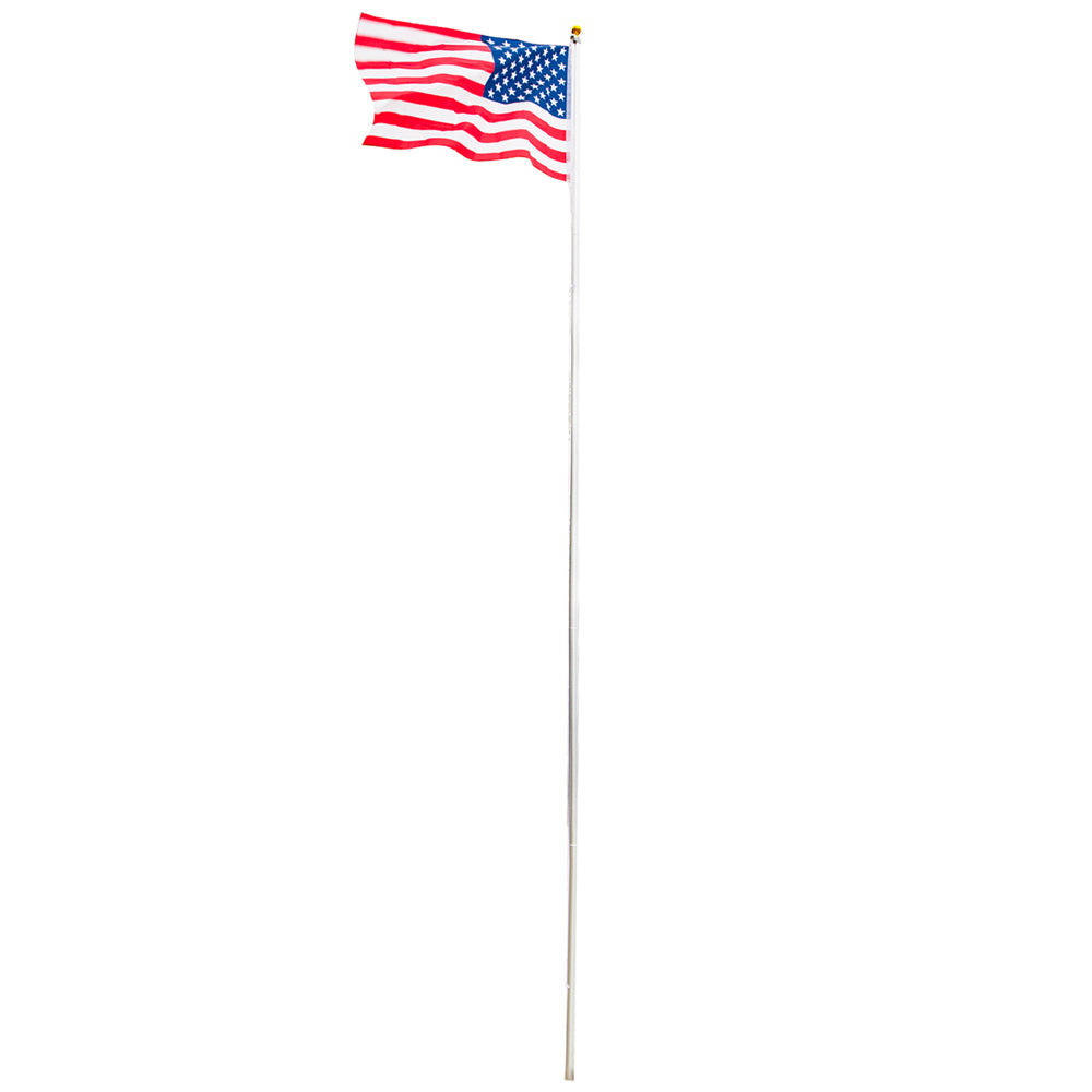 25ft Solemn Outdoor Decoration Sectional Halyard Pole US America Flag Flagpole Kit - Decoration - Quality Life