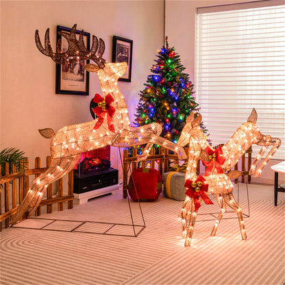 3 Pieces  Lighted Christmas Reindeer Christmas decoration - Decoration - Quality Life