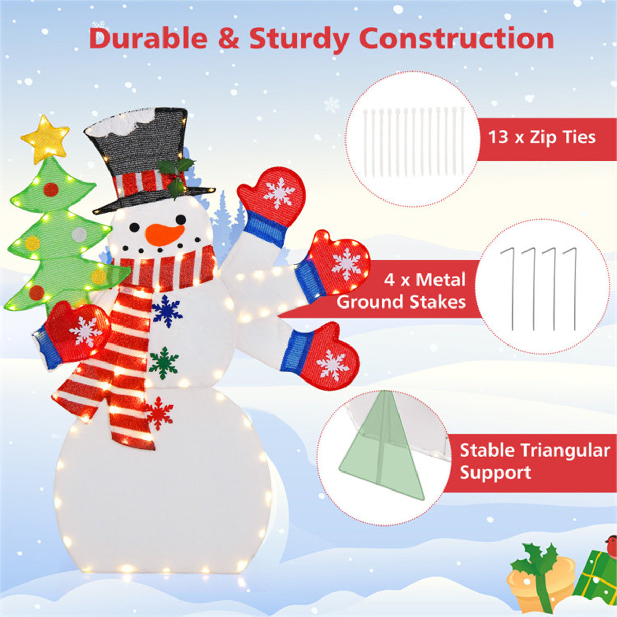 4FT Christmas Snowman Decoration - Decoration - Quality Life