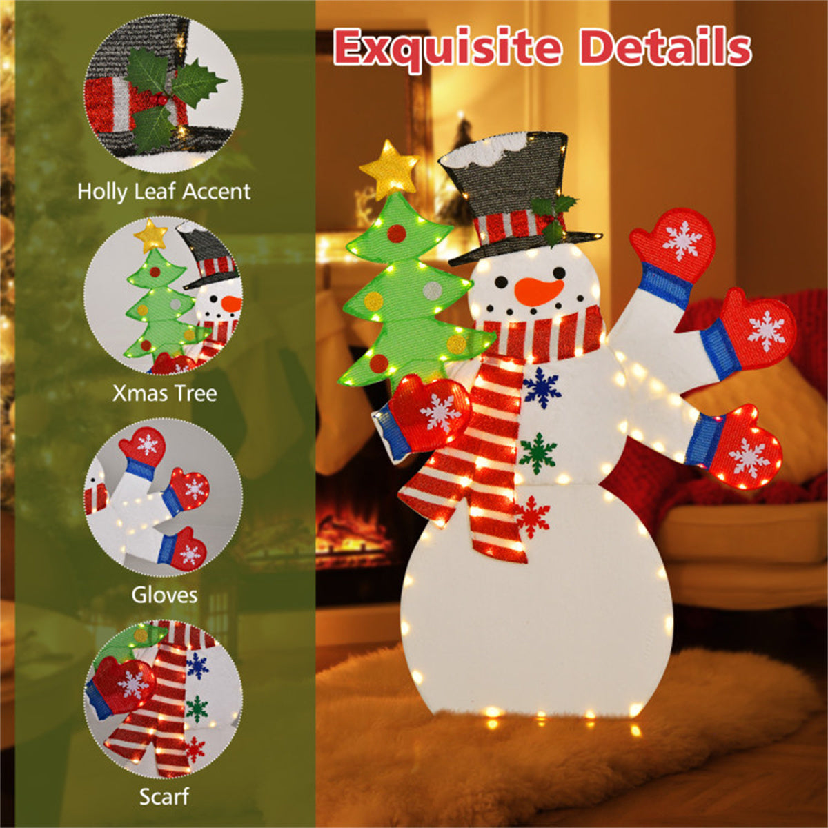 4FT Christmas Snowman Decoration - Decoration - Quality Life