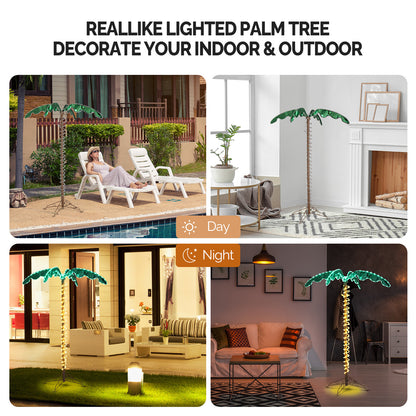 5ft 207 Lights 31V 6W Coconut Tree Lights Garden Tree Lights Decoration - Decoration - Quality Life