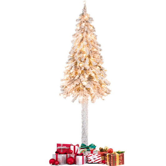 6 Feet Christmas Tree Snow Flocked Xmas Decor - Decoration - Quality Life