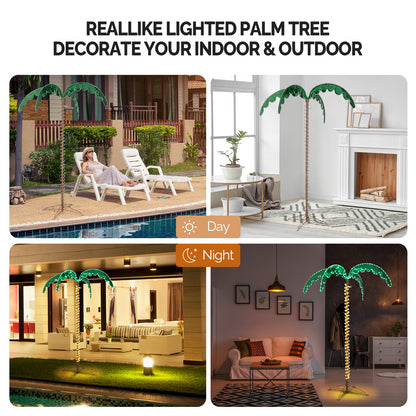 7ft 306 Lights 31V 6W Coconut Tree Lights Garden Tree Lights Decoration - Decoration - Quality Life