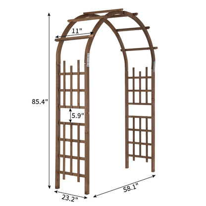 7ft Garden Arch Dark Brown - Decoration - Quality Life