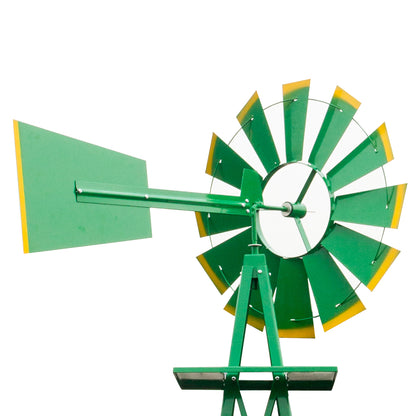 8FT Weather Resistant Yard Garden Windmill Green - Decoration - Quality Life