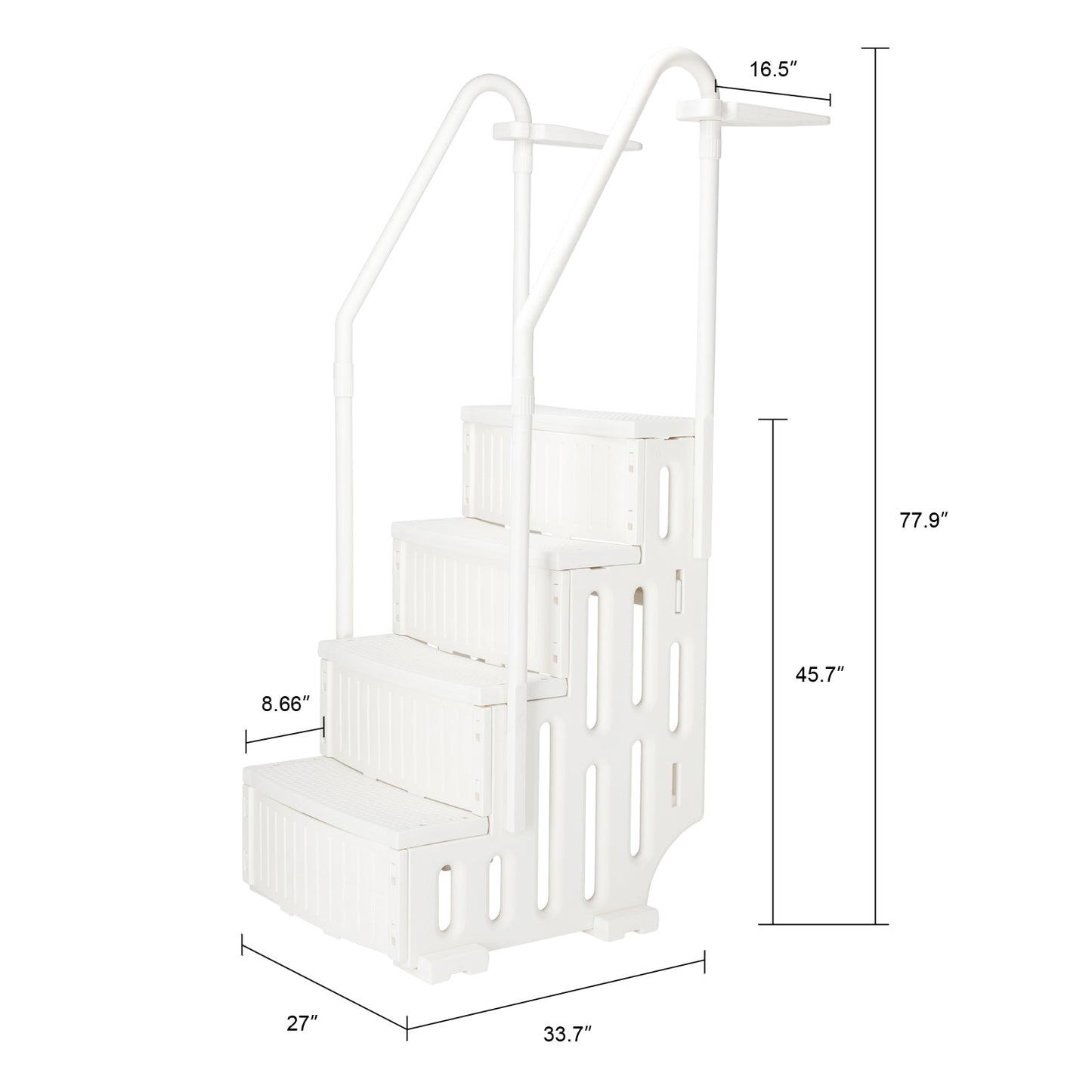 85*68*198cm PE Swimming Pool Escalator White 0e7rxg-c0