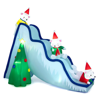 9 Feet Christmas Decoration Inflatable Polar Bear Slide Scene Decoration - Decoration - Quality Life