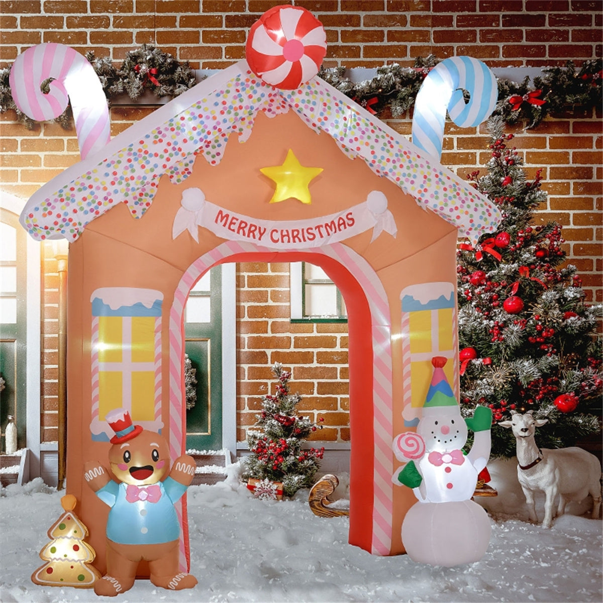 Christmas Inflatable Gingerbread House Archway - Decoration - Quality Life