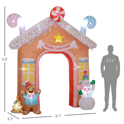 Christmas Inflatable Gingerbread House Archway - Decoration - Quality Life