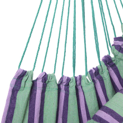 Distinctive Cotton Canvas Hanging Rope Chair with Pillows Green - Decoration - Quality Life