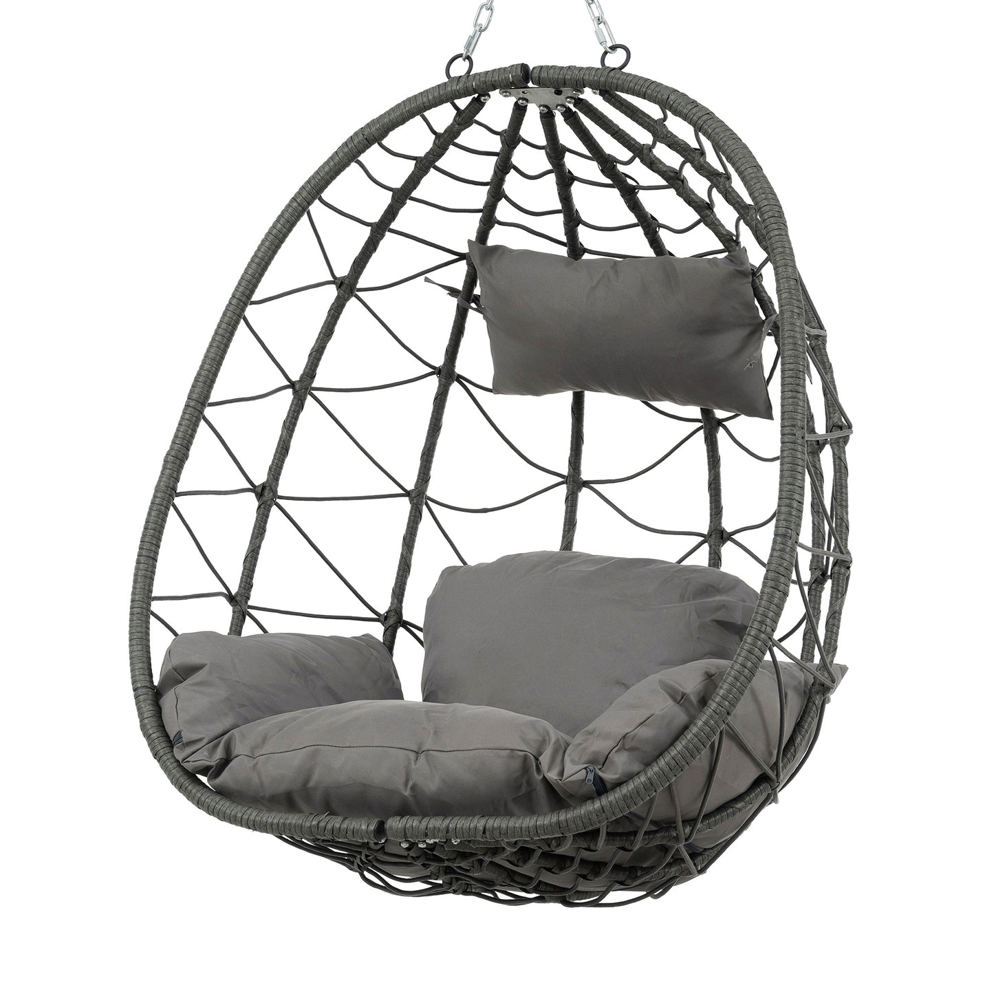 Egg Chair with Stand Indoor Outdoor Swing Chair Patio Wicker Hanging Egg Chair Hanging Basket Chair with Stand for Bedroom Living Room Balcony - Decoration - Quality Life