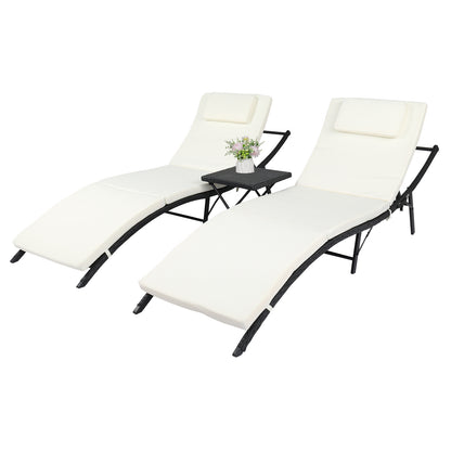 Folding Bed Three-Piece Set-Black Four Lines - Furniture - Quality Life